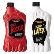 18 oz Liquid Latex & 18 oz Halloween Vampire Blood Bottle Fake Blood Stage Blood for Halloween Costu