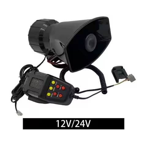 Car Horn 7 Tone Universal Easy to Use Electronic Warning Car Truck Alarm Speaker for Boat Motorcycle