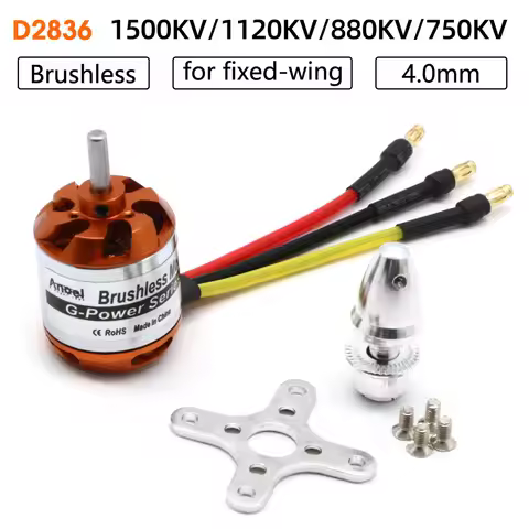 D2836 750KV 880KV 1120KV 1500KV 2-4S Brushless Outrunner Motor For Rc Multicopter Airplane Helicopte