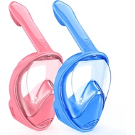 Kids Snorkel Mask Full Face, Snorkeling Gear for Kids 2-14 with Camera Mount, 180 Degree Panoramic V