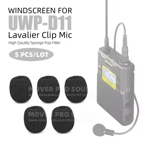 For SONY UWP-D11 UWP D11 D 11 Lavalier Microphone Tie Clip On UTX-B40 UTX B40 B 40 Mic Pop Filter Sp