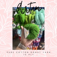 (Min of 3 per checkout) ARTAM | Pure Cotton Donut Yarn 10 ply for Crochet and Knitting (50 grams) co