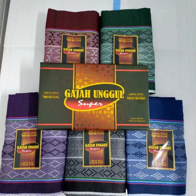Grosir sarung kodian 10/20pc sarung tenun gajah unggul pria dewasa motif doby sarung THR ramadhan sa