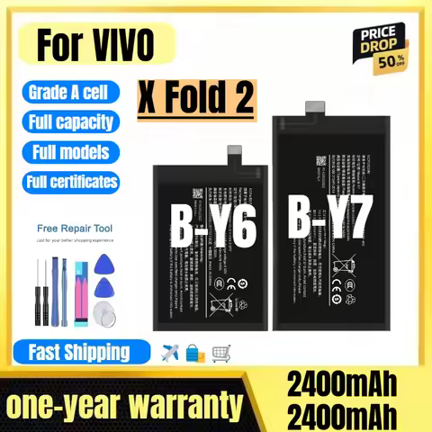 B-Y6/B-Y7 for VIVO X Fold 2 Phone Battery 0 Cycle High Quality High Capacity Battery Replacement Bat