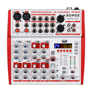 BOMGE 10/12-Input sound board Mixer with Mic Preamps and Compressors 24DSP bluetooth48V PowerBritish