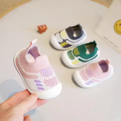 Baby Walking Shoes Soft Bottom Non-slip Baby Shoes Spring and Autumn A Stirrup 1-3 Years Old Childre