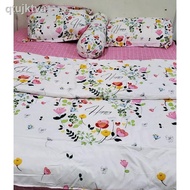 ❃CADAR  "PROYU" Bercorak 100% Cotton 7 In 1 1000TC High Quality Fitted Bedsheet With Comforter (Queen/King)