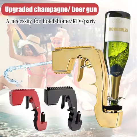 Champagne Gun Beer Gun Shooter Wine Stopper Alcohol Gun Shooter Bottle Beer Spray Gun for Bachelor P