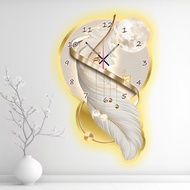jam Dinding Lampu LED Ruang Tamu Modern Minimalis Lampu Hias Dinding Bentuk Bulu Gaya Nordic