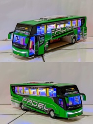Miniatur bus kids panda full interior kursi pintu bagasi bisa di buka Ban Lampu Toy