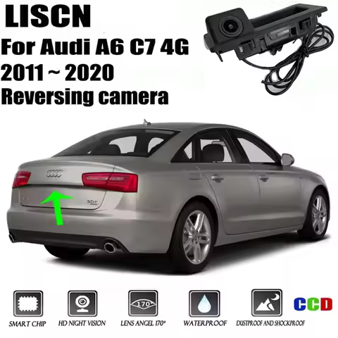 car rear View camera For Audi A6 C7 4G 2011 ~ 2020 hatchback Backup Trunk Handle Camera / Reversing 
