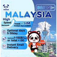 eSIM-Malaysia 5-30Days Daily 1GB-15GB Unlimited Data | Instant Email Delivery | High Speed 5G eSIM