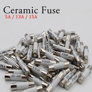 5A / 10A / 13A / 15A (10pcs) 6*25mm / 6*30mm 250v / 500v Replacement Fuse / Plug top fuse / Switch F