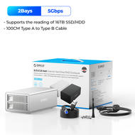 ORICO 35 Series 2 Bay 3.5นิ้ว HDD Docking Station USB3.0 SATA พร้อม RAID Aluminium HDD Enclosure 32T