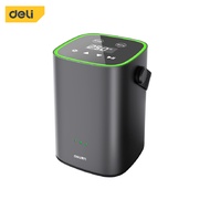 Máy Bơm Lốp Ô Tô Tự Động Không Dây Deli Cao Cấp - Bơm Nhanh Trong 50s Cổng Sạc Type C Tiện Dụng Sử D