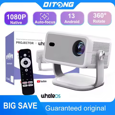 DITONG P4 Projector Netflix Certification 1080P Native Mini LED Portable Full HD 1920*1080P Keystone