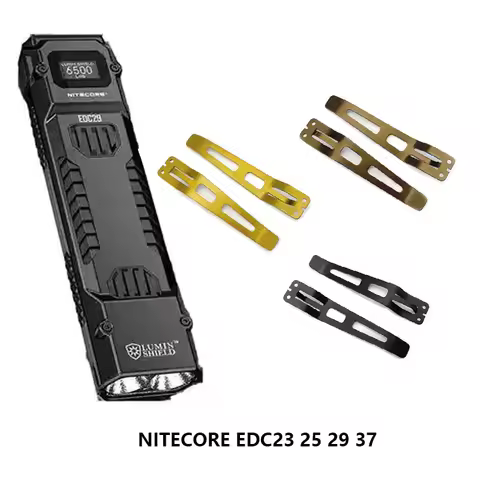 Flashlight Titanium Alloy Pocket Clip Back Clamp With Spanner for NITECORE EDC23 EDC25 EDC29 EDC37 E