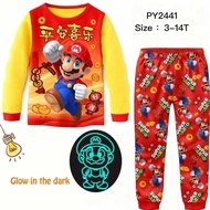 Cuddle Me New Year Serries Design Long Sleeved Pyjamas Cotton Pyjamas Kids Girls Pyjamas