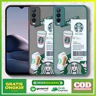 Case Vivo Y20 Y20s Y12s Colored Mate Hybrid Premium Gambar Starbucks