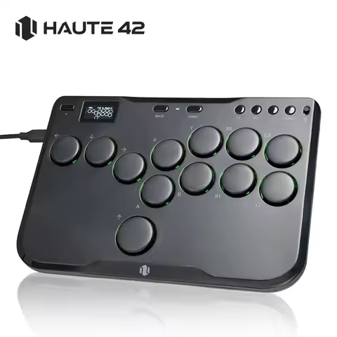 Haute42 Arcade Joystick Mini Hitbox Leverless Arcade Controller For PC/PS4/PS5/Switch Leverless Arca