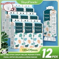 【12 Packs】ROYOPANDA + Hanging Facial Tissue, Soft Facial Tissue Supplies 120x170mm, with Free Hook, 