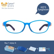 Cyxus children's anti-blue light TR90 rectangular silicone nose care goggles and send car mirror box