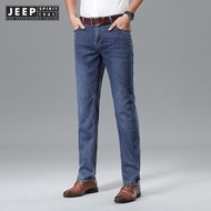 JEEP SPIRIT 1941 ESTD Mens Pants Spring and Autumn Fashion New Straight Fit Business Casual Denim Pa