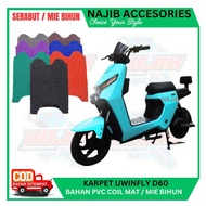 Uwinfly D60 D65 Electric Motorcycle Footrest Mat Uwinfly D60 D65 Fiber Material Premium Quality Verm