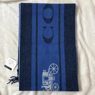 Coach 藍色馬車羊毛圍巾 CM104