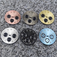 29.5mm Middle East Panda Eye Watch Dial Chronograph Multi-Function Watch Accessories for VK63 Quartz