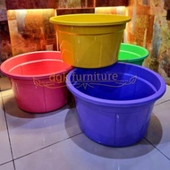 Baskom Waskom Basin Bak Ember Wadah Bulat Adonan Nyuci Cuci Rendam Cucian Pakaian Baju Piring Kamar 
