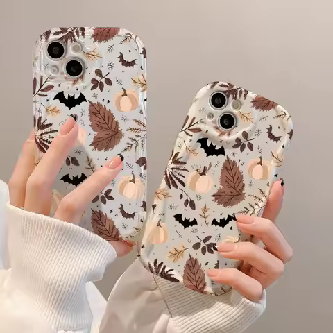 Autumn Bat Pumpkin Halloween Phone Case For Realme 14 5G 13 Pro Plus 14X 13 12 11 10 9 8 8i 9i C75 C