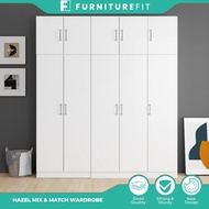 <FREE SHIPPING> FurnitureFit 5X8FT HAZEL 2/4/6/10 DOORS WARDROBE WITH TOP almari baju/kabinet baju a