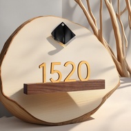 3D Non Perforated Solid Wood Office Residential Signage Custom HDB Unit Number Plate | Stylish Door 