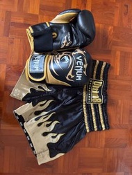 Venum 拳擊手套 10 oz 及短褲(L)