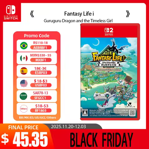 Nintendo Switch 2 Game - Fantasy Life i Guruguru Dragon and the Timeless Girl - Games Physical Cartr