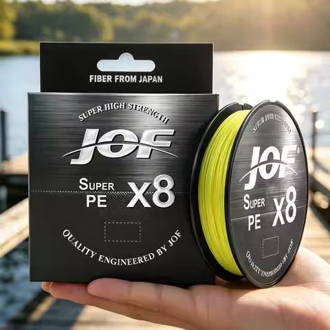 JOF X8 Strong 300M 500M 100M 8 Strand Weaves PE Braided Fishing Line Multifilament 8 Braid Wire 12LB