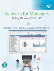 STATISTICS FOR MANAGERS USING MICROSOFT EXCEL 9E GE - DAVID LEVINE 9781292338248