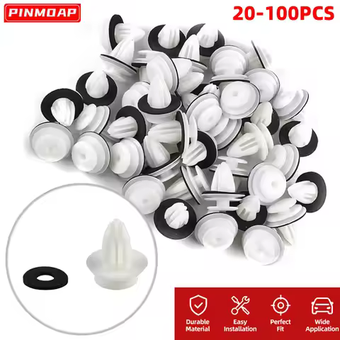 PINMOAP Door Panel Clips Fit 9mm Hole For Peugeot 206 207 208 308 407 408 Citroen C4 C5 C3 BMW E30 E