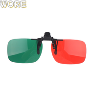 WORE 1X Kids Foldable Clip Amblyopia Corrective Glasses Red Green Color Squint Blind