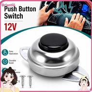 ORIENTTK Push Button Switch, With Mount Screws Universal Horn Button Switch, DC12V 24V Metal Push Bu