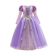 Disney Rapunzel Princess Dress for Girls Tangled Cosplay Costume Kids Halloween Christmas Carnival B