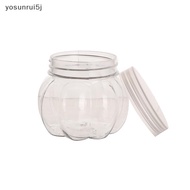 yosunrui5j] 5Pcs 150ml Pumpkin Jar Transparent Plastic Jar With Lid Candy Cookies Grain Tea Seasonin