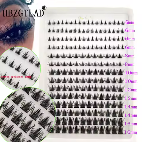 HBZGTLAD14 False Lash Bundle Makeup Lash and Bottom Lash DIY Manga Lash Extension Waterproof Persona