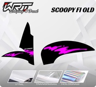 Striping Scoopy FI Old-Stiker Decal Scoopy FI Lama 2013-2016 Simpel Retro (Sudah Terpotong)