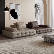Italian Minimalist Sofa Living Room Genuine Leather Sofa Lawrence Sofa Large Apartment Foshan Furnit
