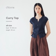 Chlorine Clothe ∣ Curry V-Neck Top ∣ V-Neck Knit Top ∣ Casual Women's Top