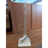 Broom set with white dustpan, aesthetic broom,/dekoruma, grey broom and dustpan set