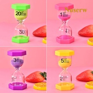 Nuserw Colourful Hourglass Colours Hourglass Set for Children Hour Glass 1 Min 3 Min 5 Min 10 Min 30