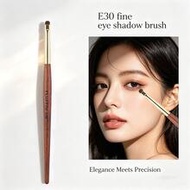 1pc E30 Horse Hair Precise Eyeshadow Brush, Handmade Rosewood & Copper Tube Makeup Brush For Eyes
